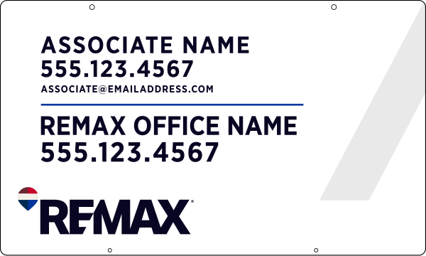 Reflective Hanging Associate Name Sign Panel, 18h x 30w, 3mm Aluminum Composite